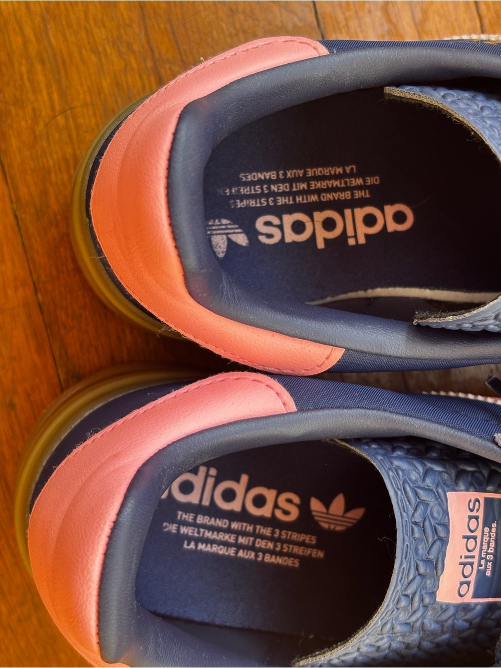 adidas Gazelle Navy & Pink Women's Platform Sneakers - Picture 4 of 4